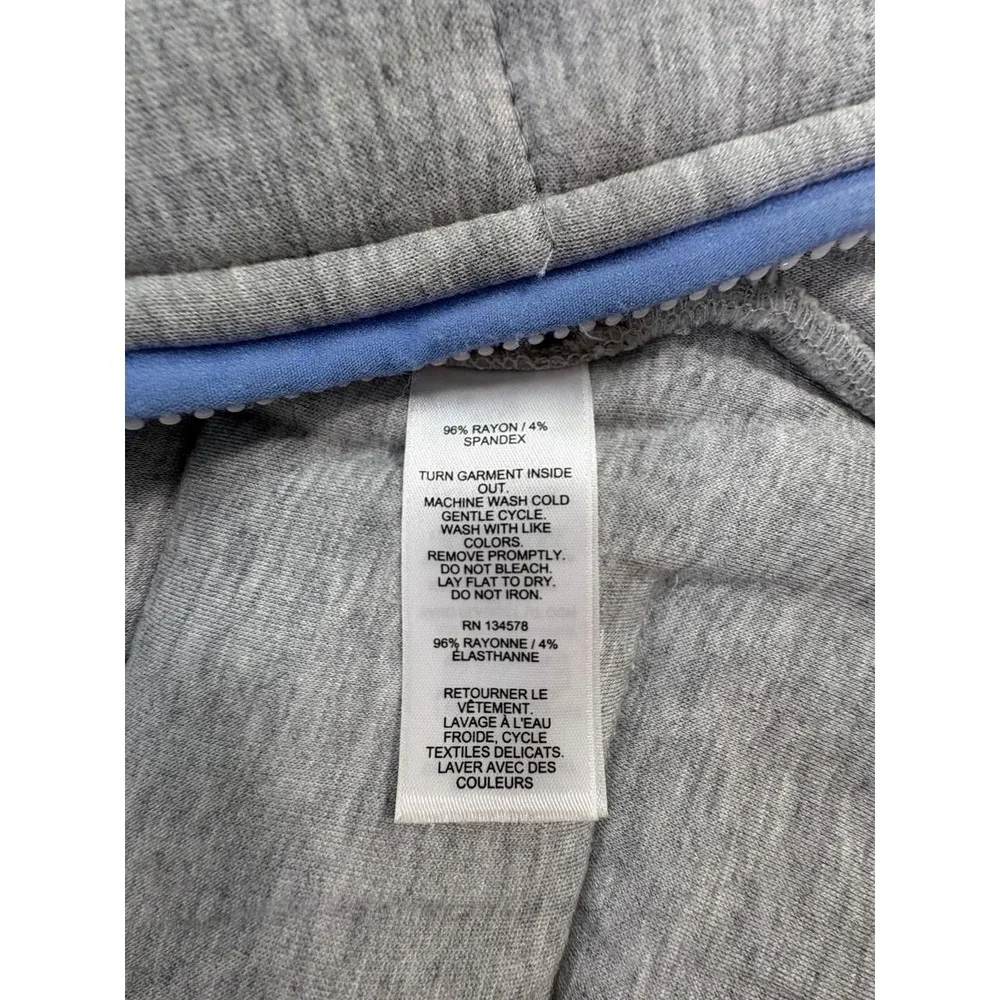 Vineyard Vines Gray Girls Soft Cody Jersey Zip Vest W/Sherpa Collar Preppy Sz M